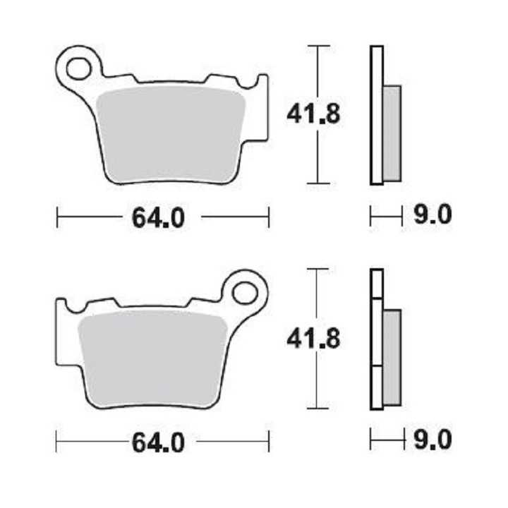 PLAQUETTES DE FREIN ARRIERE BRAKING KTM SX 250 03/18