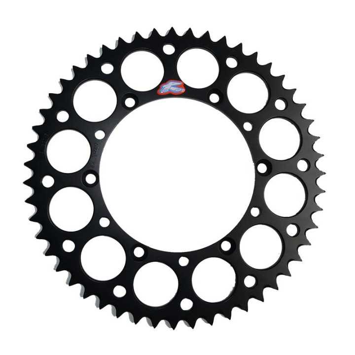 Couronne RENTHAL Ultralight 50 dents alu anti-boue pas 520 type 123U anodise argent Suzuki RM-250 04-09