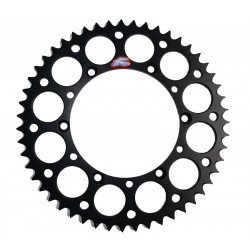 Couronne RENTHAL Ultralight 50 dents alu anti-boue pas 520 type 123U anodise argent Suzuki RMX-450 10-12