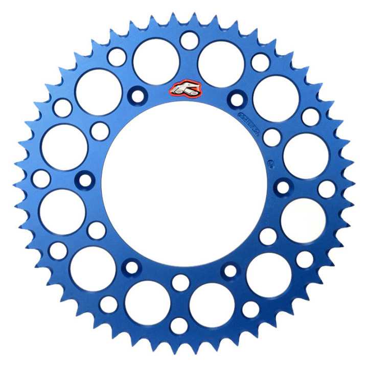 Couronne RENTHAL Ultralight 49 dents alu anti-boue pas 520 type 150U anodise argent Yamaha YZ-125 02-04