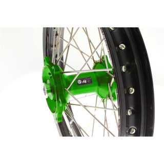 Roue arriere complete ART 19x215 jante noiremoyeu vert Kawasaki KX450F 06-18
