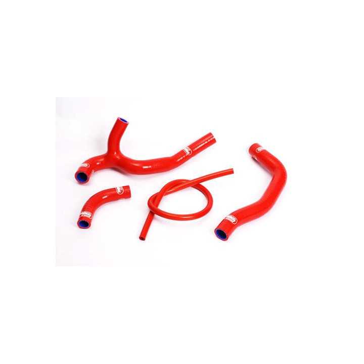 Durites de radiateur SAMCO kit transformation Y rouge - 4 durites Honda CRF450 05-08