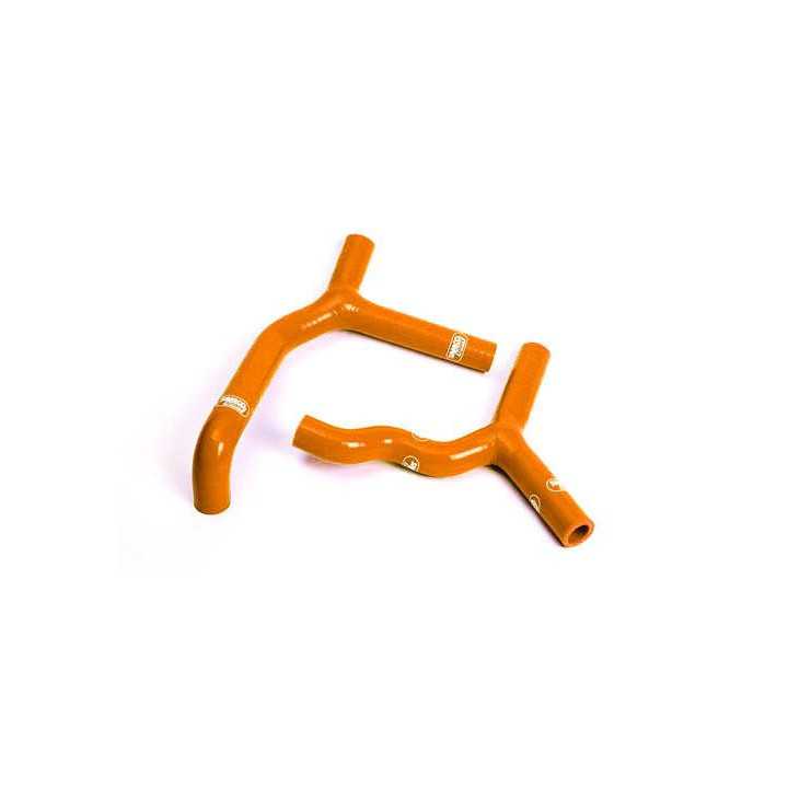 Durites de radiateur SAMCO type origine orange - 2 durites KTM SX85 08-12