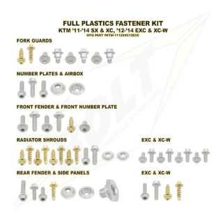 Kit vis complet de plastiques Bolt KTM SX250 16