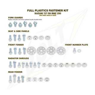 Kit vis complet de plastiques Bolt Suzuki RM-Z250 07-09