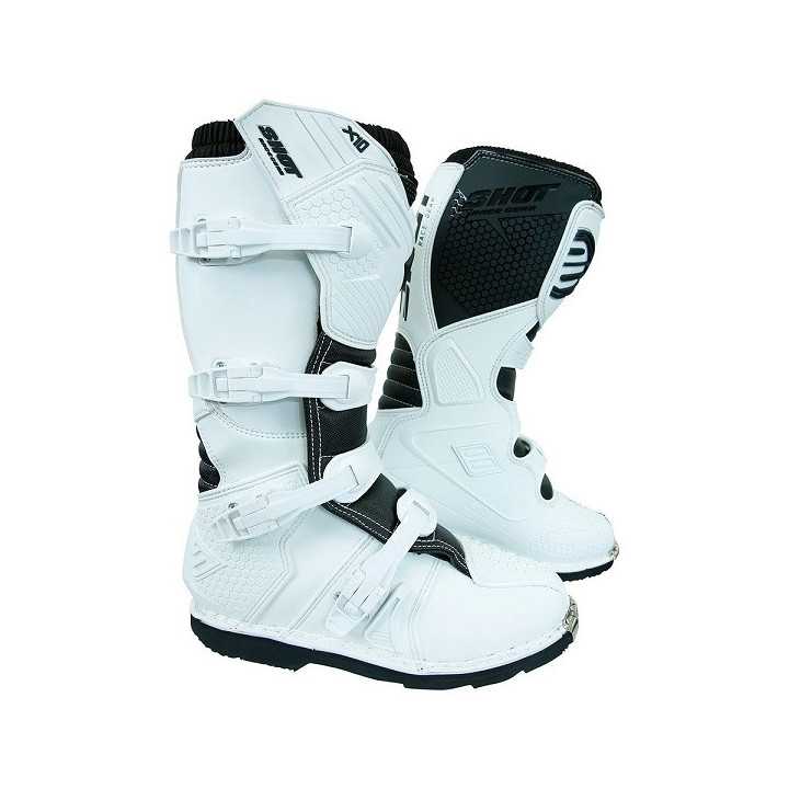 BOTTES MOTO CROSS SHOT 2019 BLANCHE X10 2.0