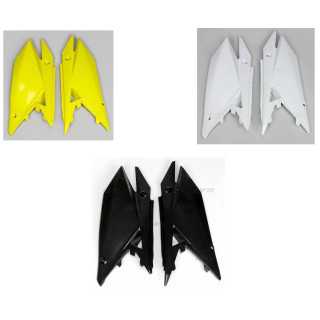 PLAQUES LATERALES UFO BLANC/NOIR/JAUNE SUZUKI RMZ 250 19 & 450 18-19