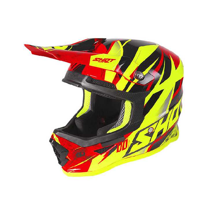 CASQUE FURIOUS KID VENTURY BLACK RED NEON YELLOW GLOSSY