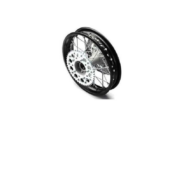 ROUE COMPLETE ACIER RENFORCEE POUR AXE DE ROUE DE 15, MOYEUX ARRIERE AVEC 5 VIS DE FIXATION POUR COURONNE