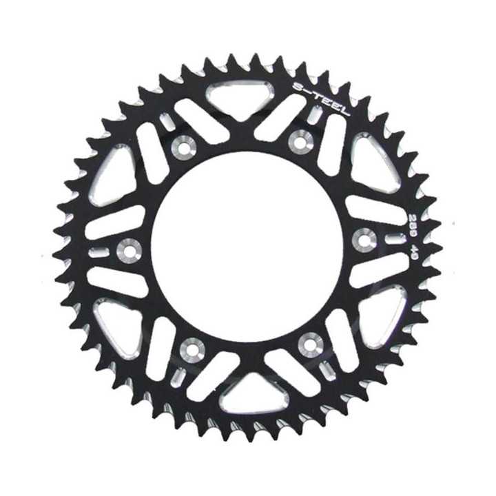 Couronne S-TEEL alu rouge type 210 pas 520 HONDA