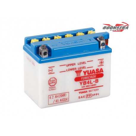 Batterie YUASA conventionnelle sans pack acide - YB4L-B Batterie YUASA conventionnelle sans pack acide - YB4L-B