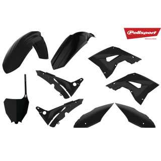 KIT PLASTIQUES RESTYLÉ COMPLET POLISPORT NOIR HONDA 125/250 CR 04-07