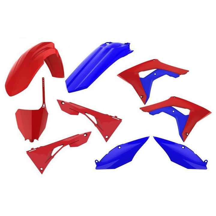 KIT PLASTIQUE POLISPORT ROUGE BLEU HONDA CRF250 18-20