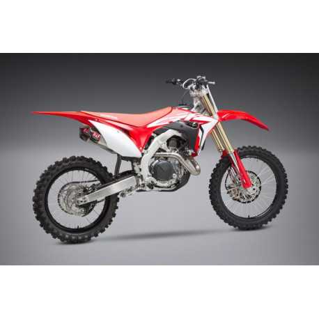 Ligne complete YOSHIMURA USA RS9T INOX CARBONE - Honda CRF 450 R 2017 a 2020