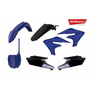 KIT PLASTIQUES CARENAGE POLISPORT NOIR BLEU YZF 250 2019-23 450 2018-23