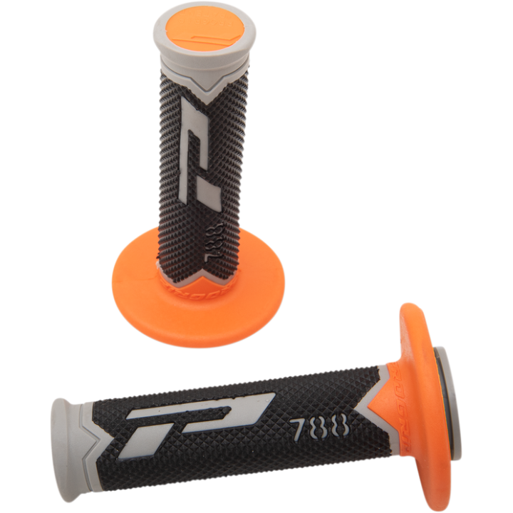 Poignées cross triple densité PROGRIP 788 GRIS ORANGE