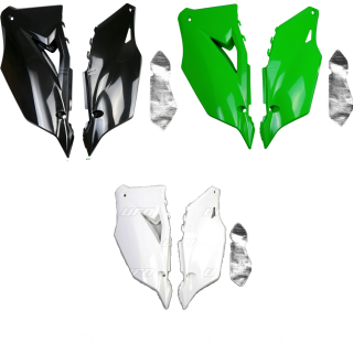 PLAQUES PLASTIQUES LATERALES UFO KX 450 2019-22 KX 250 2021-22