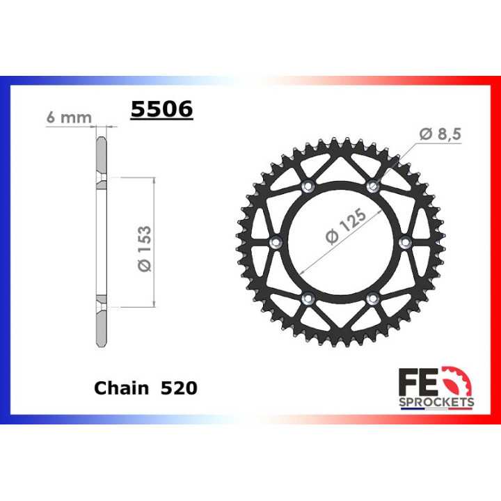 Kit chaine France équipement 13 49 Honda CRF 450 2017-23