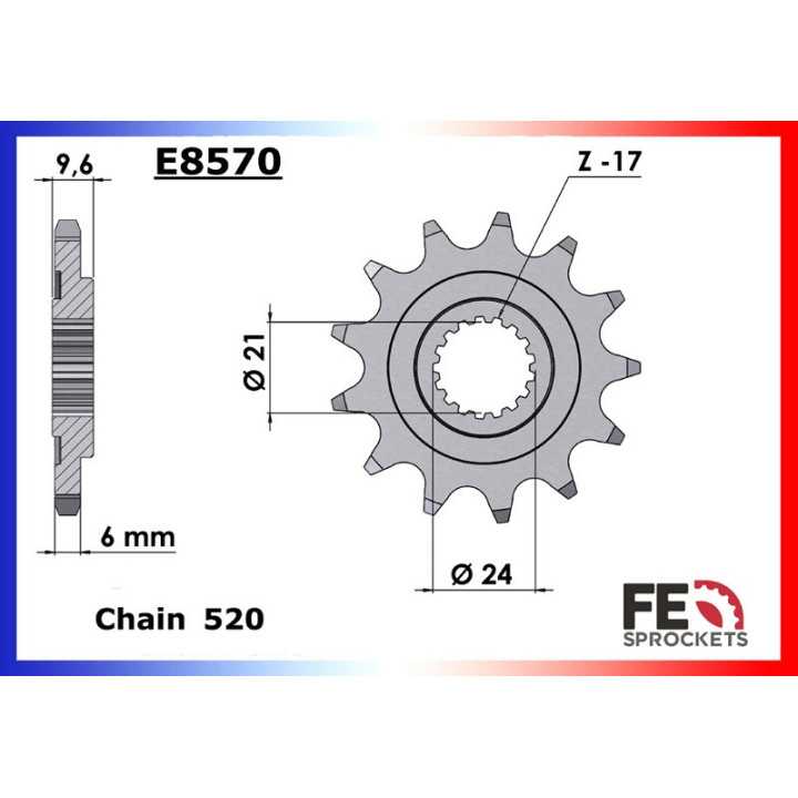 Kit chaine France équipement 13/48 Honda CRF 450 2009-16