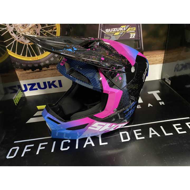 CASQUE SHOT MOTO CROSS FURIOUS MATRIX VIOLET