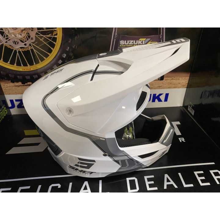 CASQUE SHOT 2023 MOTO CROSS FURIOUS REFLEX BLANC