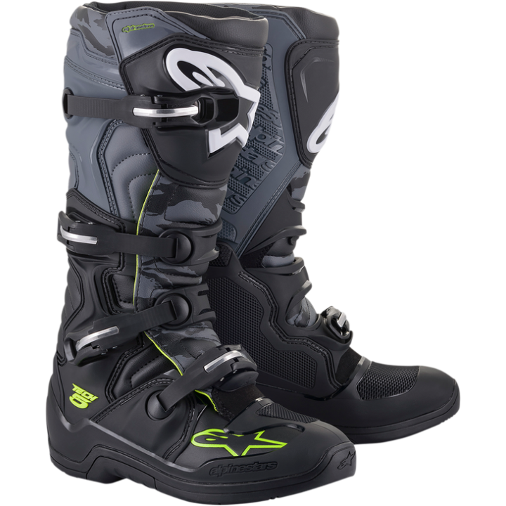 BOTTES CROSS ALPINESTAR NOIR GRIS JAUNE TECH 5