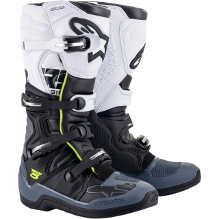 BOTTES CROSS ALPINESTAR BLANC NOIR JAUNE TECH 5