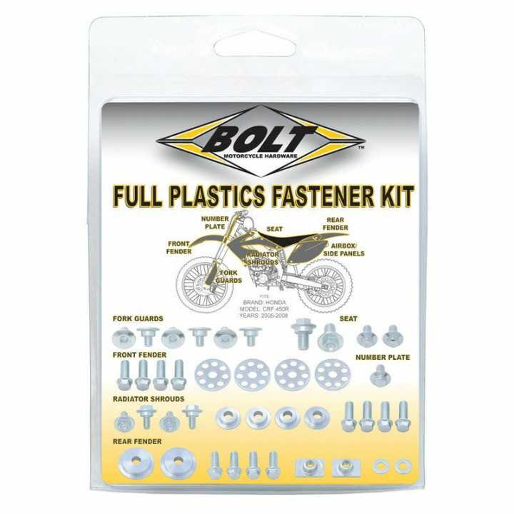 Kit vis complet de plastiques carénage Bolt Suzuki RMZ 450 2005-07