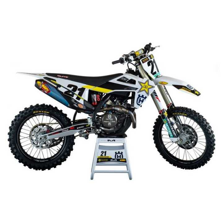 MAQUETTE MOTO CROSS HUSQVARNA FC 450 JASON ANDERSON 1/12 NEWRAY