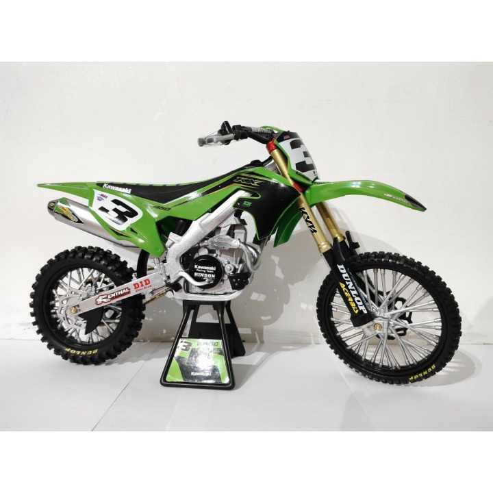 MAQUETTE MOTO CROSS KAWASAKI KX-F 450 ELI TOMAC 1/6° NEWRAY