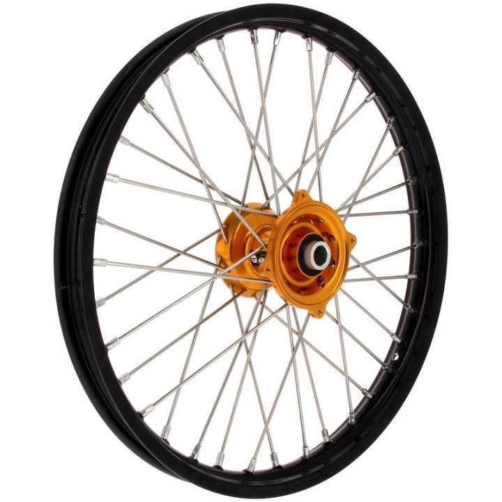 Roue avant complète RFX 21x1,60 jante noir moyeu or Suzuki RMZ 250 450 2005-24