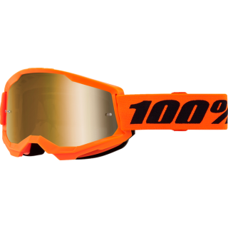 LUNETTES MASQUE 100% THE STRATA 2 GOGGLE NEON ORANGE MIRROR ORANGE