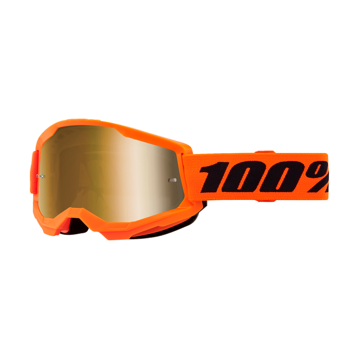 LUNETTES MASQUE 100% THE STRATA 2 GOGGLE NEON ORANGE MIRROR ORANGE