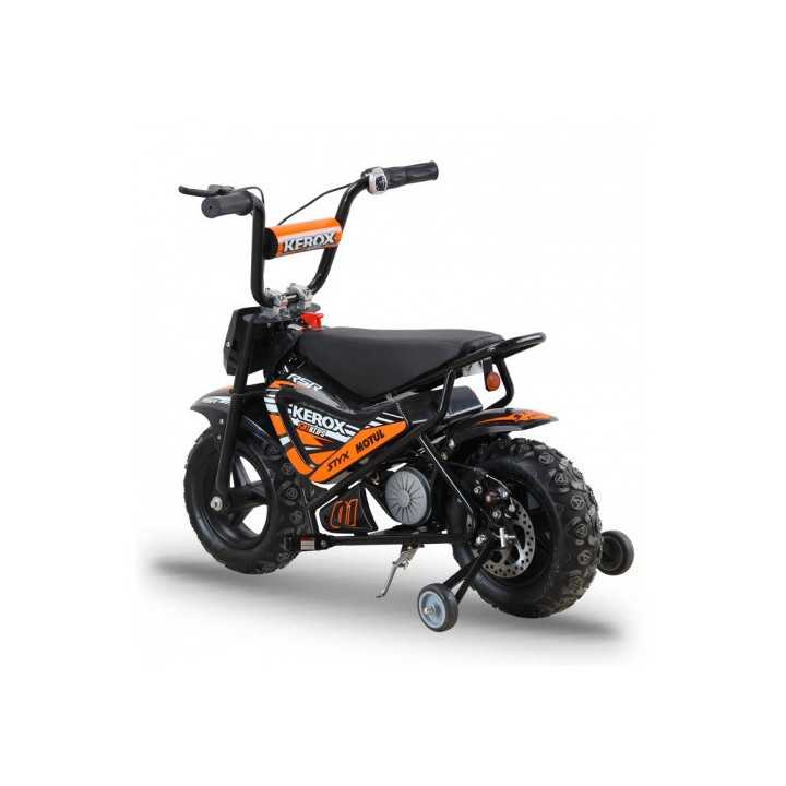 MOTO ELECTRIQUE ENFANT PIT DIRT BIKE KEROX 250W E-FAT KIDS ORANGE