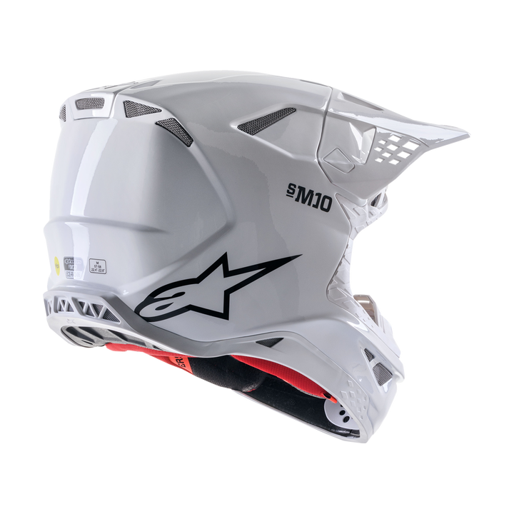 Casque Alpinestars Supertech M10 Solid MX Brillant Blanc