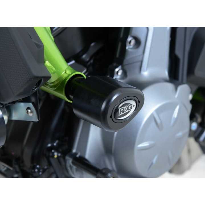 Tampons de protection R&G RACING Aéro noir KAWASAKI Z650 abs