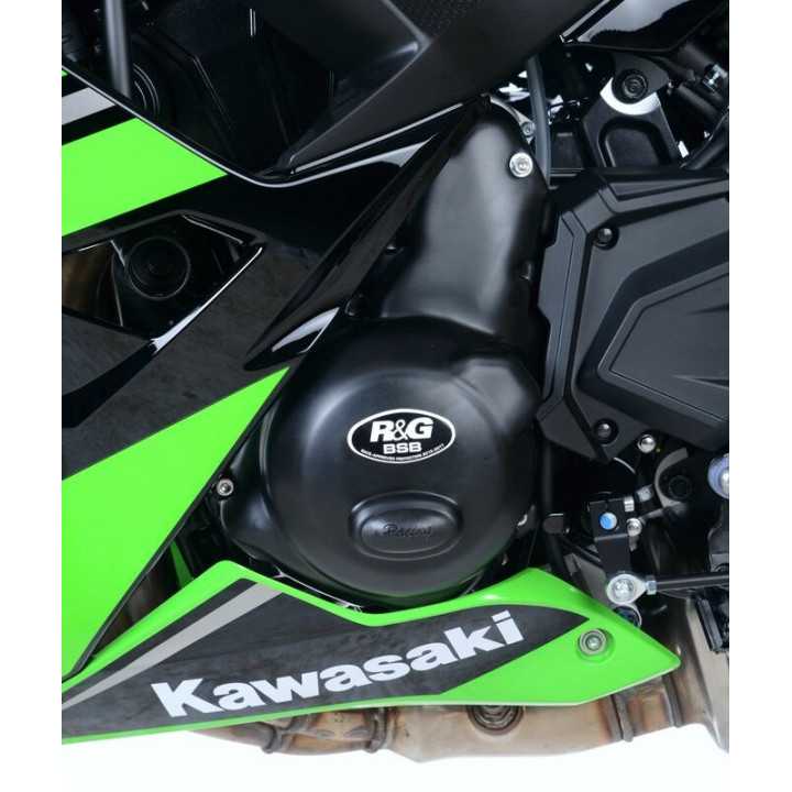 Couvre-carter gauche R&G RACING Race Séries noir KAWASAKI Z650 abs