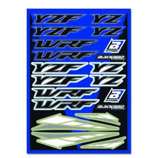 PLANCHE STICKERS YAMAHA BLACKBIRD YZ - YZ-F