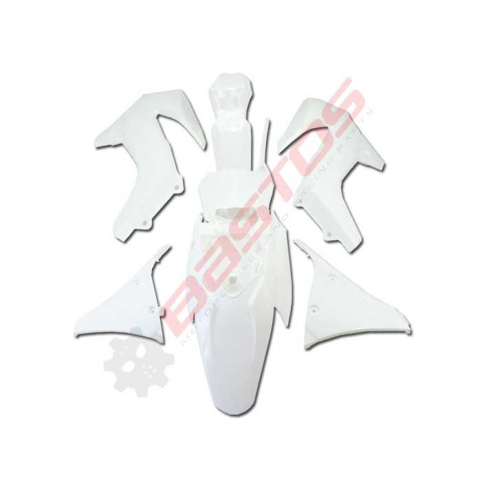 KIT PLASTIQUES CARENAGE BASTOS MXF 125 140 150 BLANC