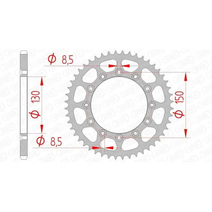 Couronne AFAM acier anti-boue pas 520 Yamaha YZ-125 1999-24
