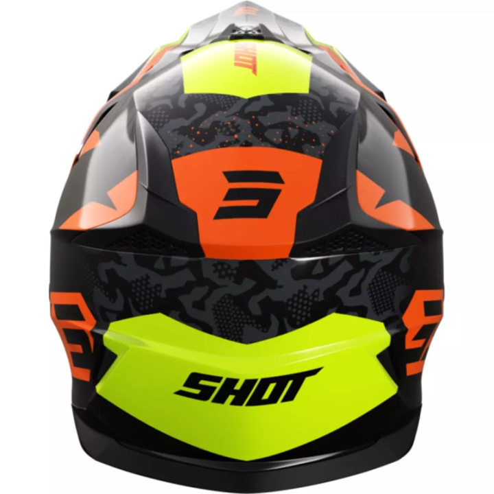 CASQUE SHOT MOTO CROSS PULSE AIRFIT BLACK NEON YELLOW ORANGE BRILLANT TAILLE XS