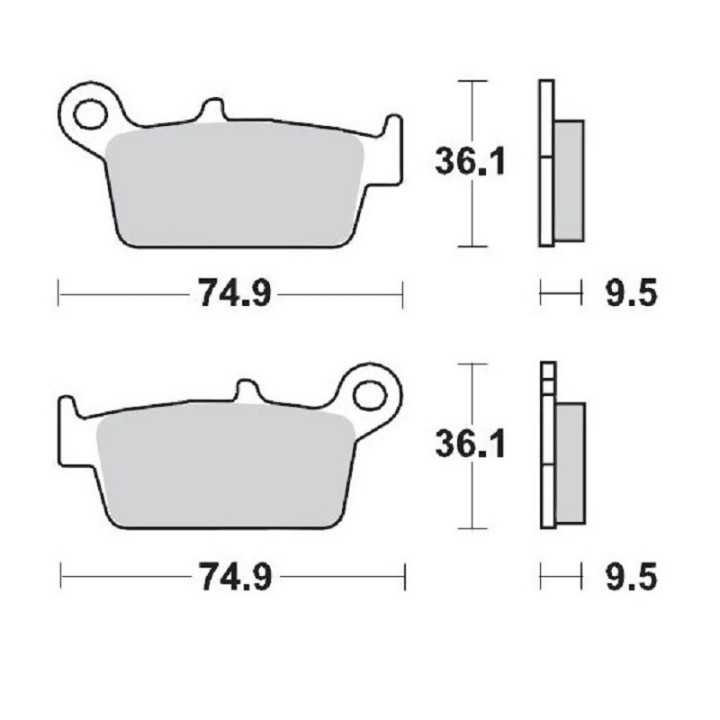 PLAQUETTES DE FREIN ARRIERE MOTO MASTER SINTER PRO HONDA CR 125 2002-07