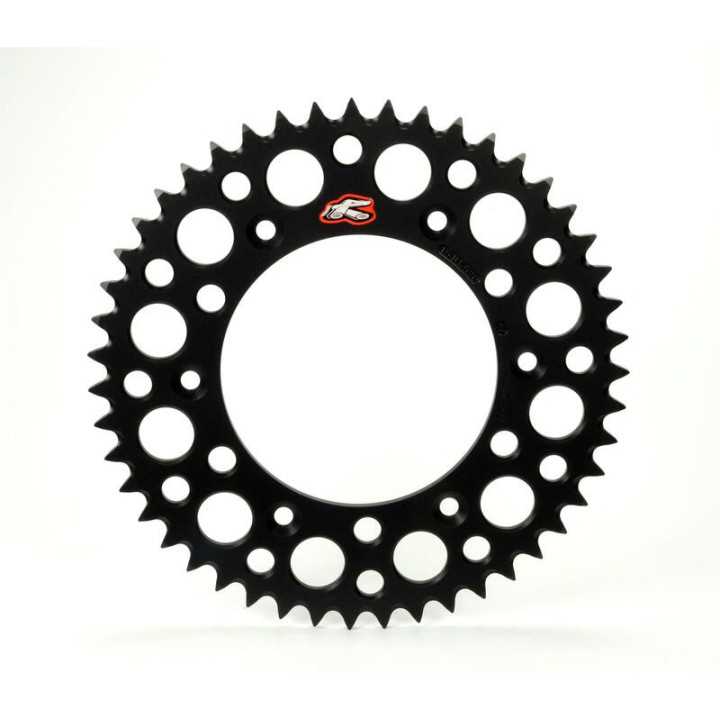 COURONNE 51 DENTS RENTHAL ALUMINIUM ULTRA-LIGHT ANTI-BOUE ANODISE DUR HA - 520 NOIRE SX SXF EXC EXCF 125 250 450 350