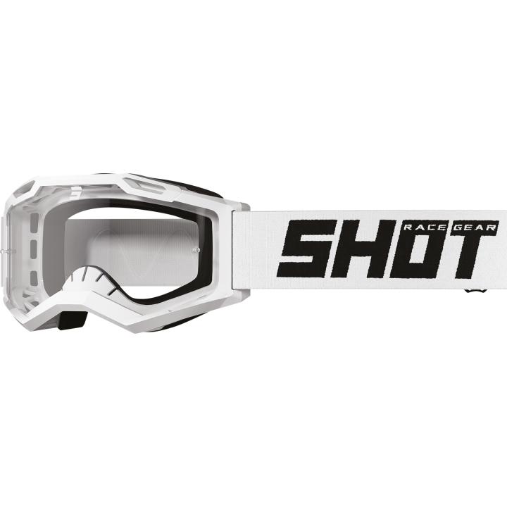 LUNETTES MASQUE CROSS SHOT SOLID WHITE GLOSSY ROCKET KID ENFANT