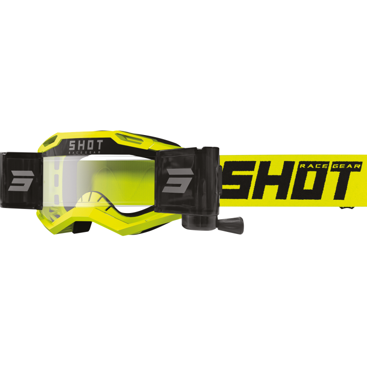 LUNETTES MASQUE CROSS SHOT ROLL-OFF SOLID NEON YELLOW GLOSSY