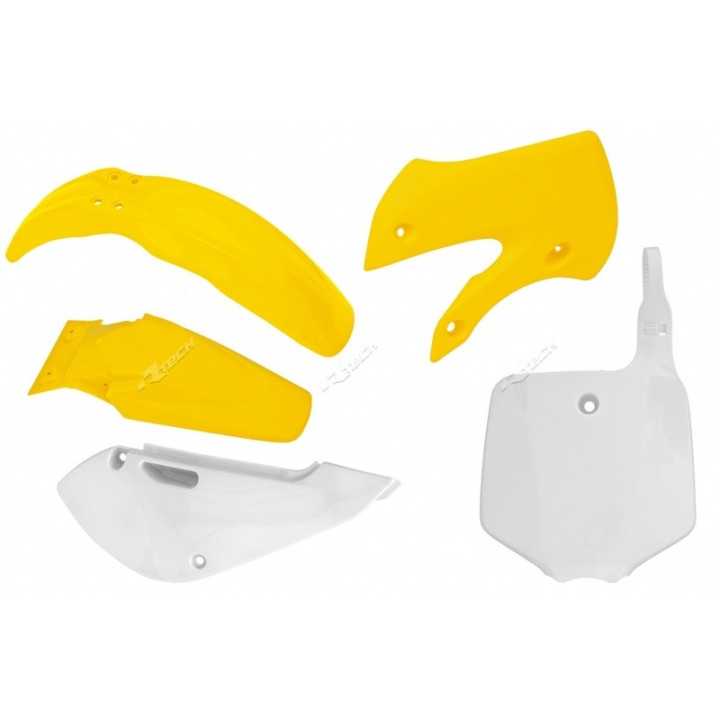 Kit plastiques carénage RACETECH couleur origine jaune-blanc Suzuki RM 65