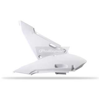 Plaques latérales POLISPORT blanches Suzuki RM 65