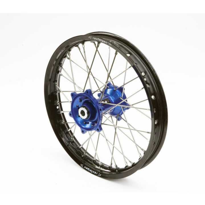 Roue arriere complète RFX 19x1.85 jante noir moyeu bleu Suzuki RMZ 250 2005-25