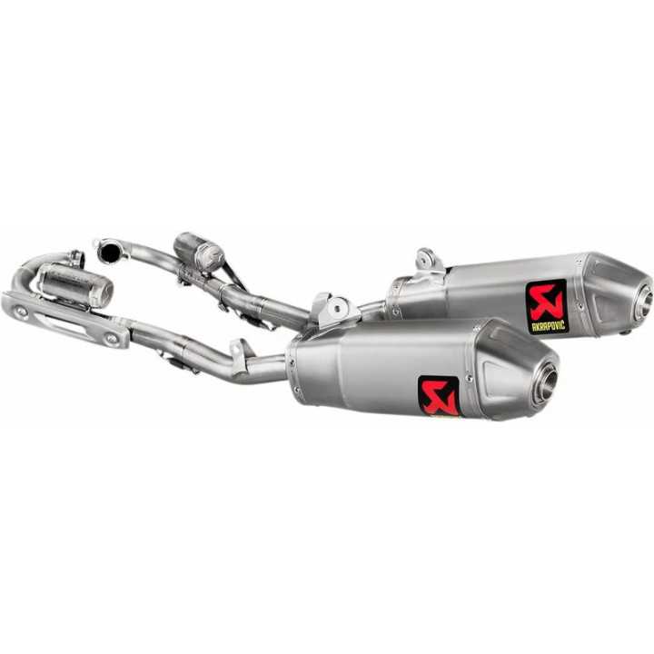 Ligne complète AKRAPOVIC Evolution Line double silencieux titane casquette titane Honda CRF 250 2018-21