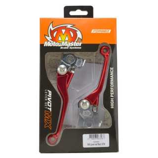 PAIRE DE LEVIERS REPLIABLE MOTO MASTER ROUGE KTM SX 125 2016-2023
